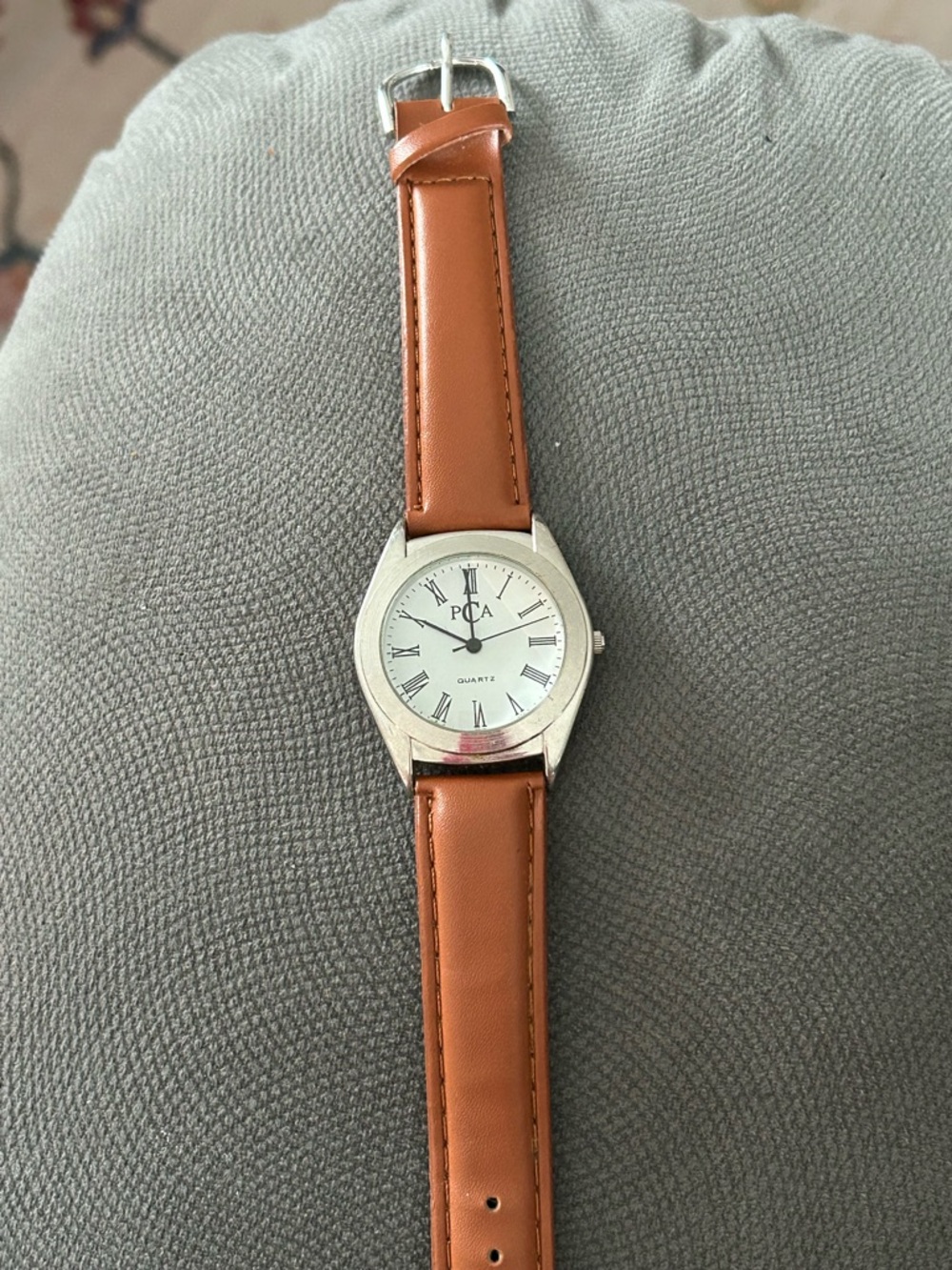 Women's Tan Leather Strap Quartz Watch